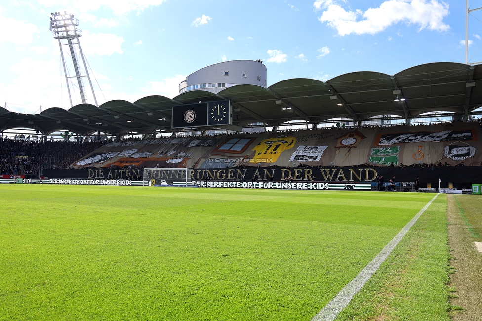 Sturm Graz - Wolfsberg
Oesterreichische Fussball Bundesliga, 32. Runde, SK Sturm Graz - Wolfsberger AC, Stadion Liebenau Graz, 24.05.2025. 

Foto zeigt Fans von Sturm mit einer Choreografie
