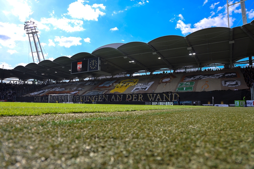 Sturm Graz - Wolfsberg
Oesterreichische Fussball Bundesliga, 32. Runde, SK Sturm Graz - Wolfsberger AC, Stadion Liebenau Graz, 24.05.2025. 

Foto zeigt Fans von Sturm mit einer Choreografie
