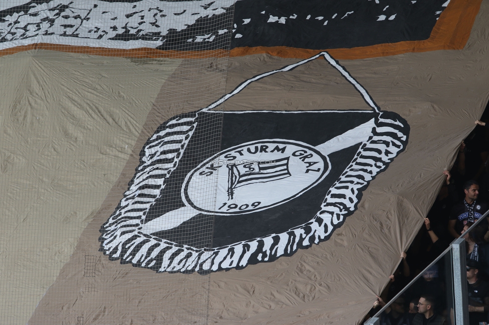 Sturm Graz - Wolfsberg
Oesterreichische Fussball Bundesliga, 32. Runde, SK Sturm Graz - Wolfsberger AC, Stadion Liebenau Graz, 24.05.2025. 

Foto zeigt Fans von Sturm mit einer Choreografie
