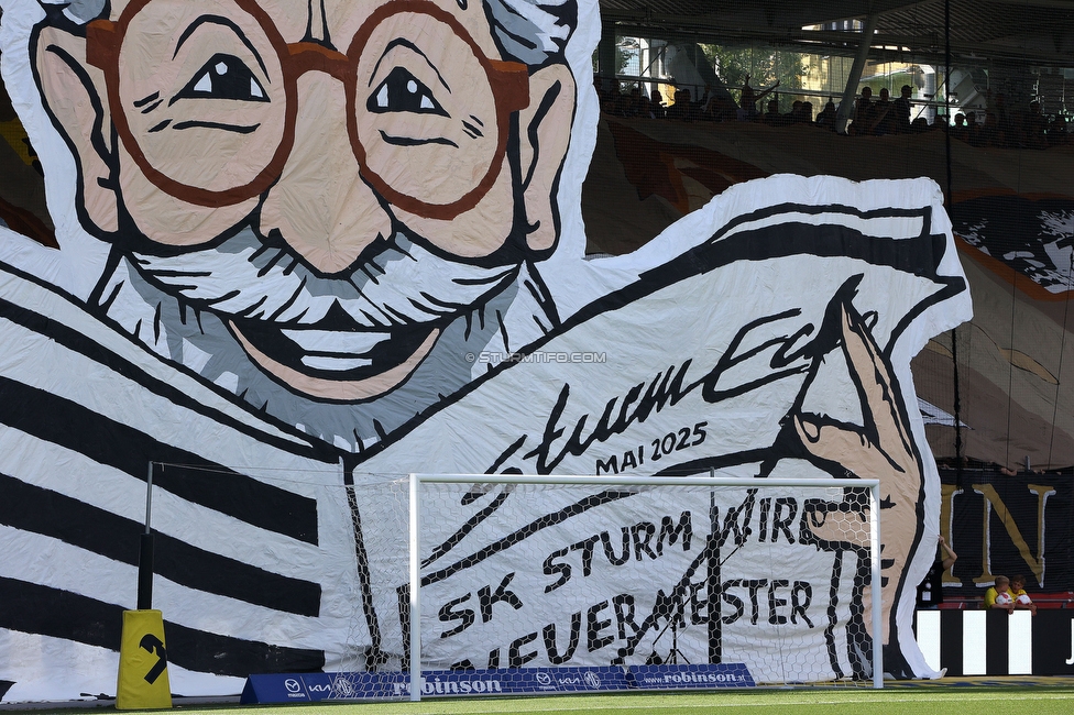 Sturm Graz - WAC
Oesterreichische Fussball Bundesliga, 32. Runde, SK Sturm Graz - Wolfsberger AC, Stadion Liebenau Graz, 24.05.2025. 

Foto zeigt Fans von Sturm mit einer Choreografie
