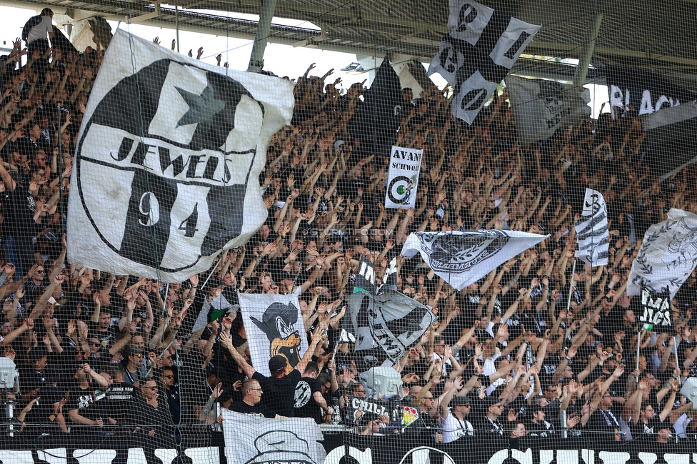 Sturm Graz - WAC
Oesterreichische Fussball Bundesliga, 32. Runde, SK Sturm Graz - Wolfsberger AC, Stadion Liebenau Graz, 24.05.2025. 

Foto zeigt Fans von Sturm
