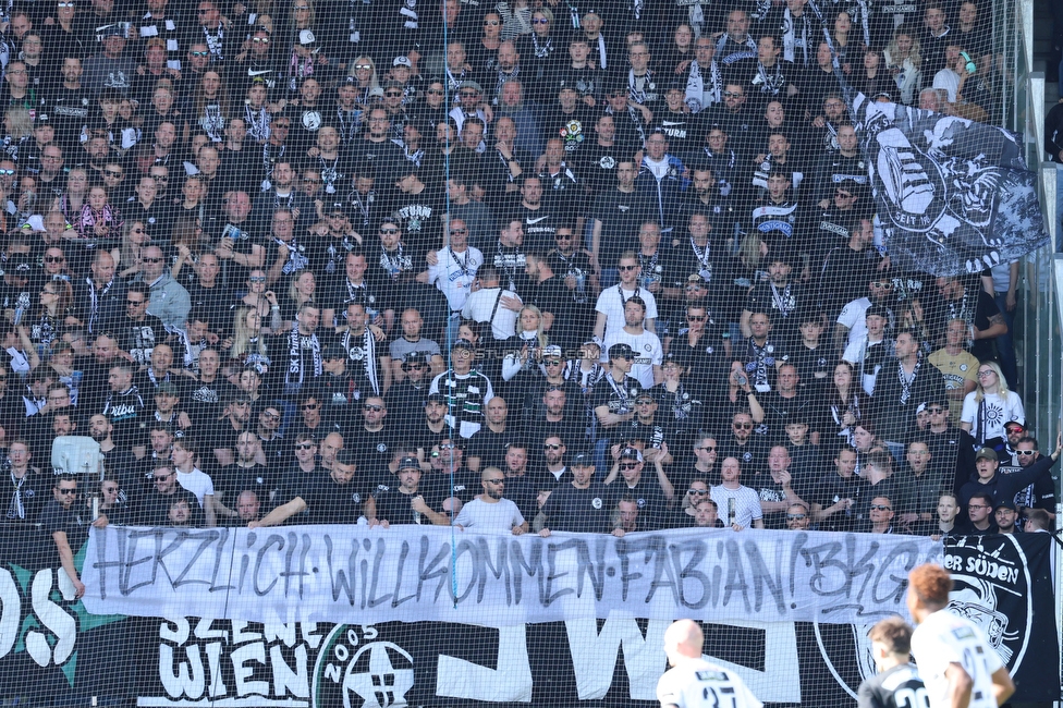 Sturm Graz - Wolfsberg
Oesterreichische Fussball Bundesliga, 32. Runde, SK Sturm Graz - Wolfsberger AC, Stadion Liebenau Graz, 24.05.2025. 

Foto zeigt Fans von Sturm mit einem Spruchband
Schlüsselwörter: bkg