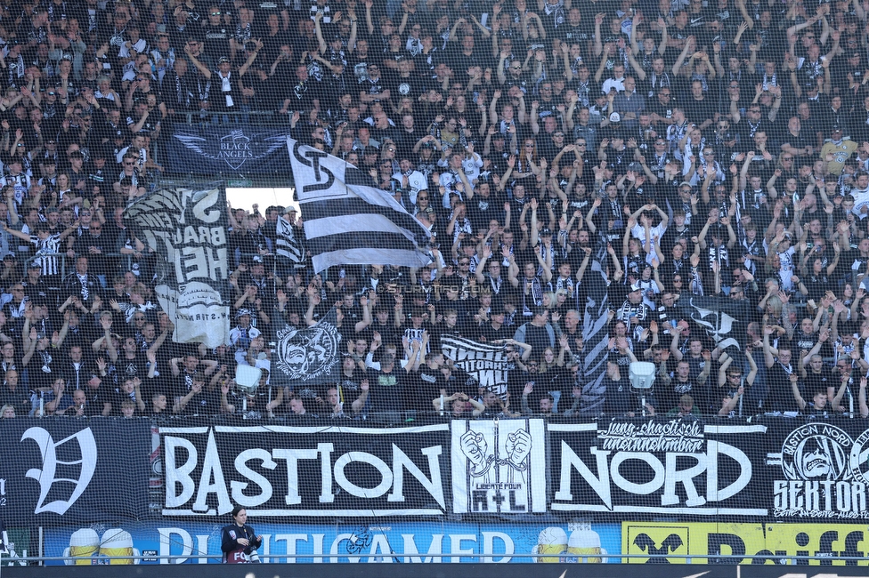 Sturm Graz - Wolfsberg
Oesterreichische Fussball Bundesliga, 32. Runde, SK Sturm Graz - Wolfsberger AC, Stadion Liebenau Graz, 24.05.2025. 

Foto zeigt Fans von Sturm
Schlüsselwörter: bastion