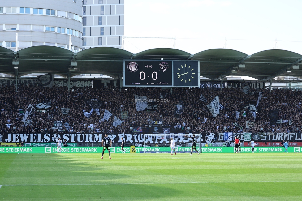 Sturm Graz - Wolfsberg
Oesterreichische Fussball Bundesliga, 32. Runde, SK Sturm Graz - Wolfsberger AC, Stadion Liebenau Graz, 24.05.2025. 

Foto zeigt Fans von Sturm
