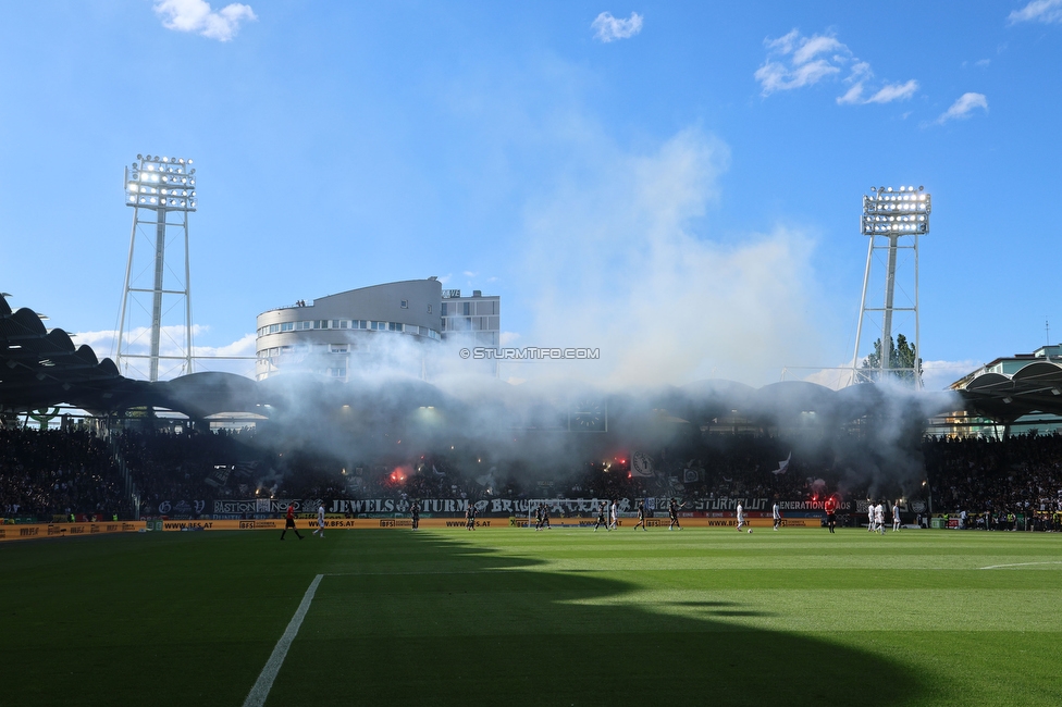 Sturm Graz - Wolfsberg
Oesterreichische Fussball Bundesliga, 32. Runde, SK Sturm Graz - Wolfsberger AC, Stadion Liebenau Graz, 24.05.2025. 

Foto zeigt Fans von Sturm
