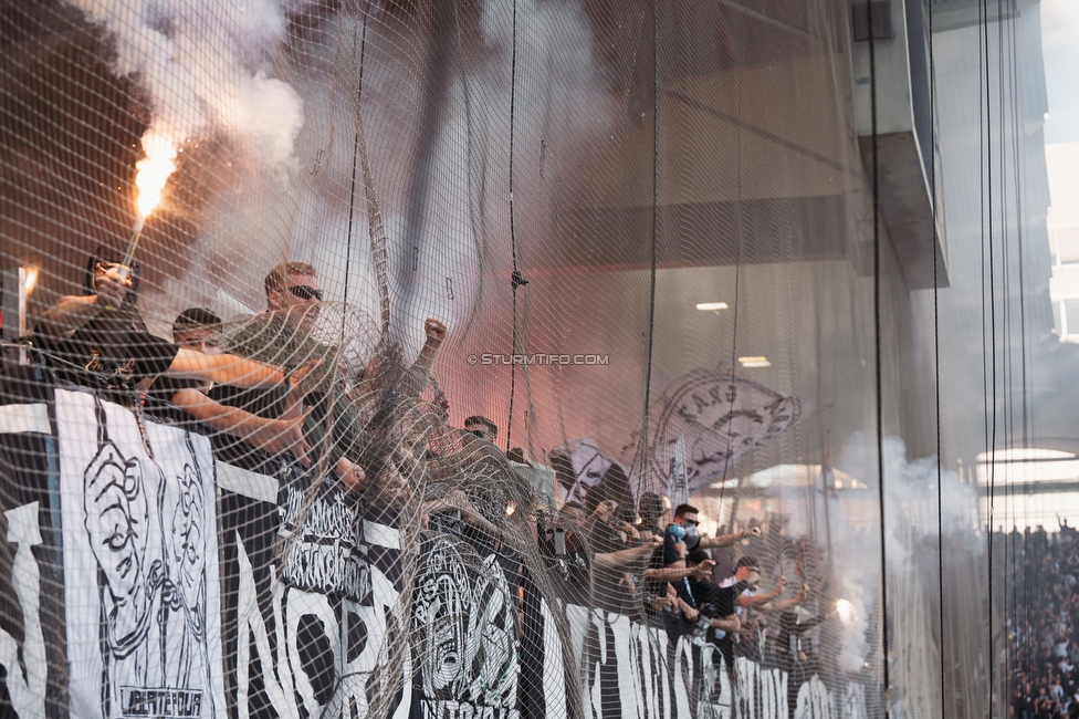 Sturm Graz - Wolfsberg
Oesterreichische Fussball Bundesliga, 32. Runde, SK Sturm Graz - Wolfsberger AC, Stadion Liebenau Graz, 24.05.2025. 

Foto zeigt Fans von Sturm
