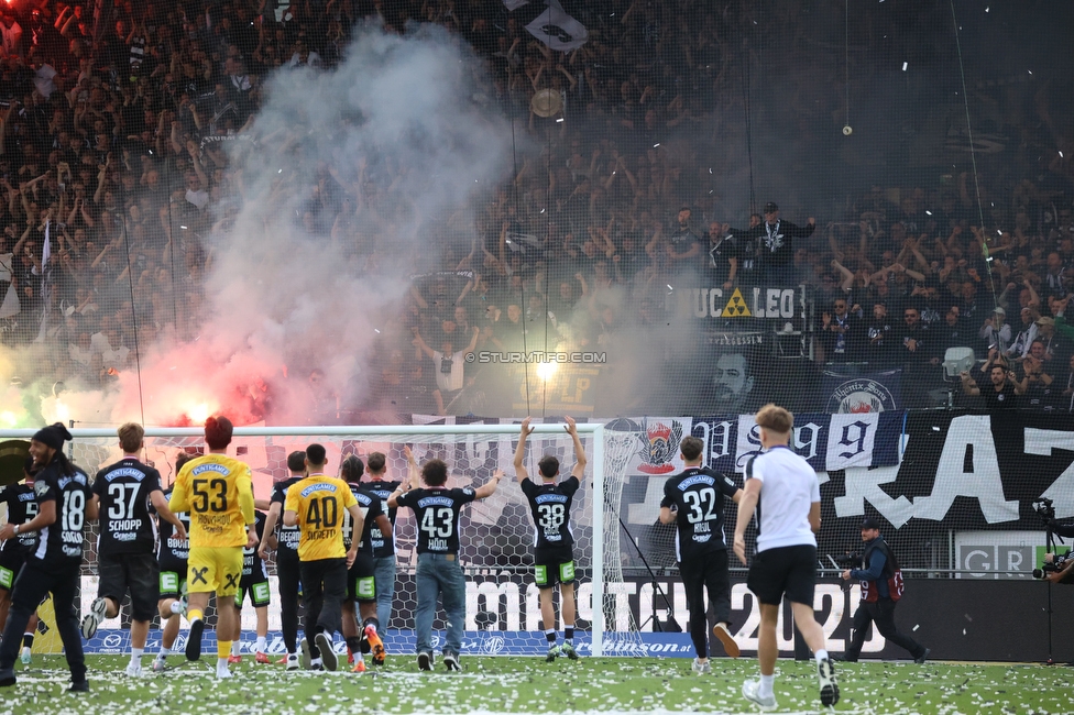 Sturm Graz - Wolfsberg
Oesterreichische Fussball Bundesliga, 32. Runde, SK Sturm Graz - Wolfsberger AC, Stadion Liebenau Graz, 24.05.2025. 

Foto zeigt Fans von Sturm
