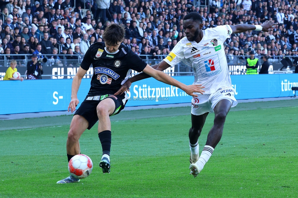 Sturm Graz - Wolfsberg
Oesterreichische Fussball Bundesliga, 32. Runde, SK Sturm Graz - Wolfsberger AC, Stadion Liebenau Graz, 24.05.2025. 

Foto zeigt Leon Grgic (Sturm)
