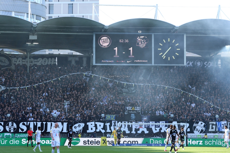 Sturm Graz - Wolfsberg
Oesterreichische Fussball Bundesliga, 32. Runde, SK Sturm Graz - Wolfsberger AC, Stadion Liebenau Graz, 24.05.2025. 

Foto zeigt Fans von Sturm

