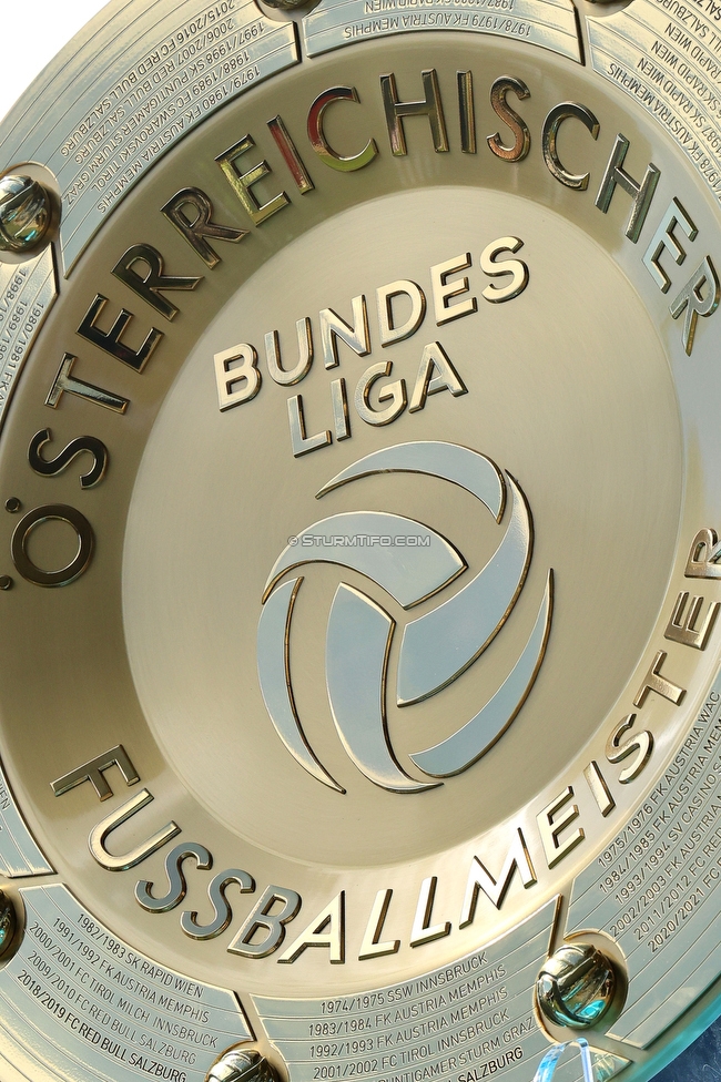 Sturm Graz - Wolfsberg
Oesterreichische Fussball Bundesliga, 32. Runde, SK Sturm Graz - Wolfsberger AC, Stadion Liebenau Graz, 24.05.2025. 

Foto zeigt den Meisterteller
