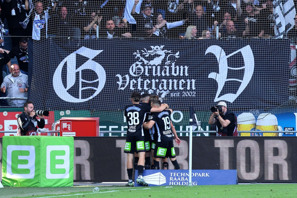 Sturm Graz - Wolfsberg
Oesterreichische Fussball Bundesliga, 32. Runde, SK Sturm Graz - Wolfsberger AC, Stadion Liebenau Graz, 24.05.2025. 

Foto zeigt William Boeving (Sturm)
Schlüsselwörter: torjubel