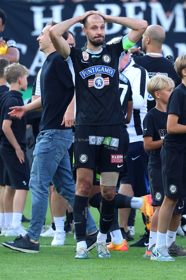 Sturm Graz - Wolfsberg
Oesterreichische Fussball Bundesliga, 32. Runde, SK Sturm Graz - Wolfsberger AC, Stadion Liebenau Graz, 24.05.2025. 

Foto zeigt die Mannschaft von Sturm
