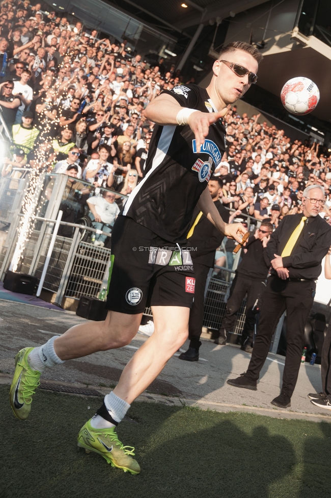 Sturm Graz - Wolfsberg
Oesterreichische Fussball Bundesliga, 32. Runde, SK Sturm Graz - Wolfsberger AC, Stadion Liebenau Graz, 24.05.2025. 

Foto zeigt Dimitri Lavalee (Sturm)
