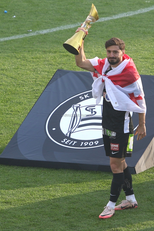 Sturm Graz - Wolfsberg
Oesterreichische Fussball Bundesliga, 32. Runde, SK Sturm Graz - Wolfsberger AC, Stadion Liebenau Graz, 24.05.2025. 

Foto zeigt Otar Kiteishvili (Sturm)
