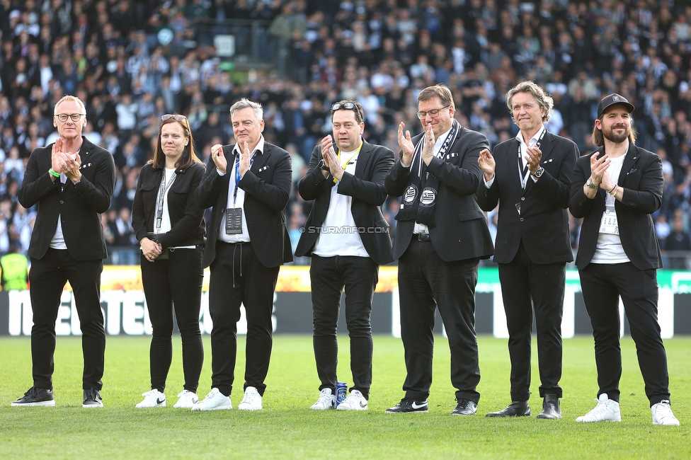 Sturm Graz - WAC
Oesterreichische Fussball Bundesliga, 32. Runde, SK Sturm Graz - Wolfsberger AC, Stadion Liebenau Graz, 24.05.2025. 

Foto zeigt den Sturm Vorstand
