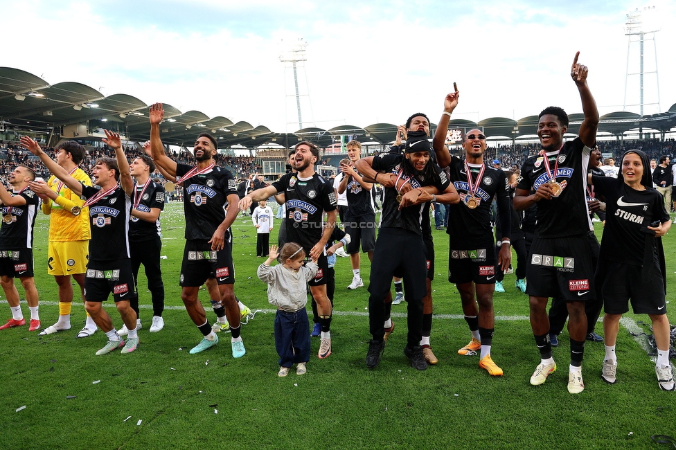 Sturm Graz - Wolfsberg
Oesterreichische Fussball Bundesliga, 32. Runde, SK Sturm Graz - Wolfsberger AC, Stadion Liebenau Graz, 24.05.2025. 

Foto zeigt die Mannschaft von Sturm
