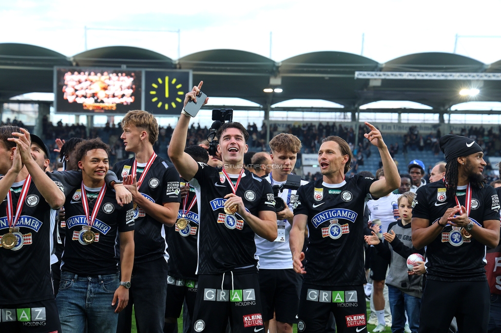 Sturm Graz - Wolfsberg
Oesterreichische Fussball Bundesliga, 32. Runde, SK Sturm Graz - Wolfsberger AC, Stadion Liebenau Graz, 24.05.2025. 

Foto zeigt die Mannschaft von Sturm
