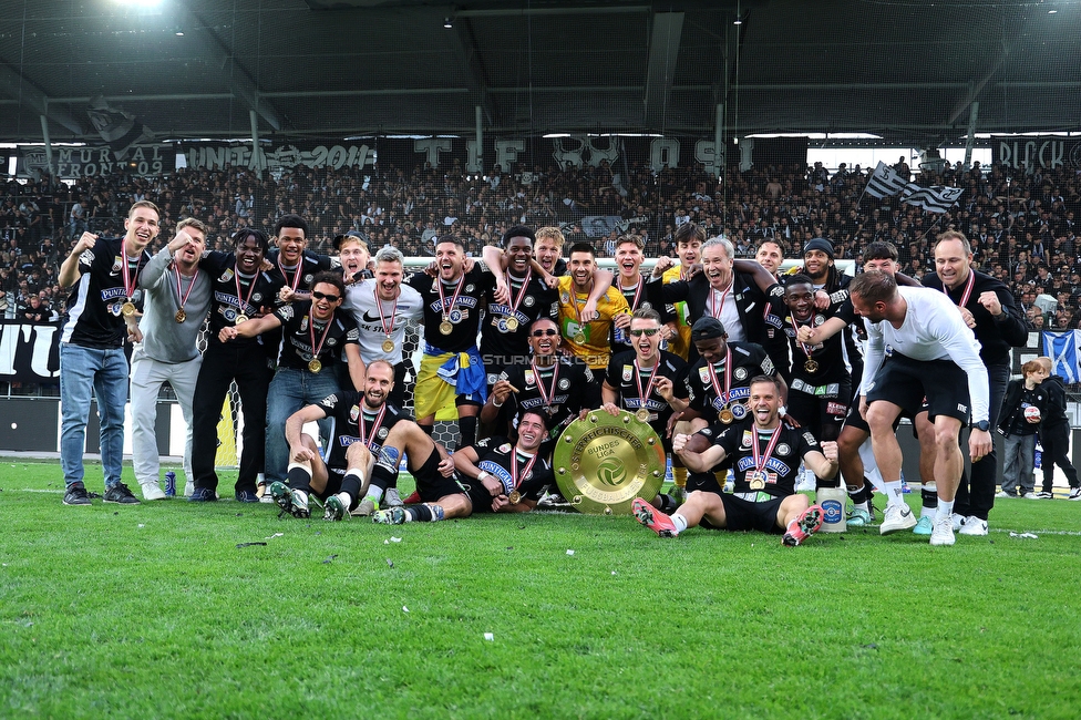 Sturm Graz - Wolfsberg
Oesterreichische Fussball Bundesliga, 32. Runde, SK Sturm Graz - Wolfsberger AC, Stadion Liebenau Graz, 24.05.2025. 

Foto zeigt die Mannschaft von Sturm
