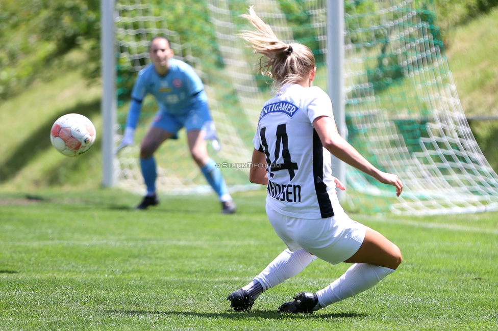 Sturm Damen - GAK 1902
Testspiel, SK Sturm Graz Damen - GAK 1902, Gruabn Graz, 18.05.2025. 

Foto zeigt Sandra Jakobsen (Sturm Damen)

