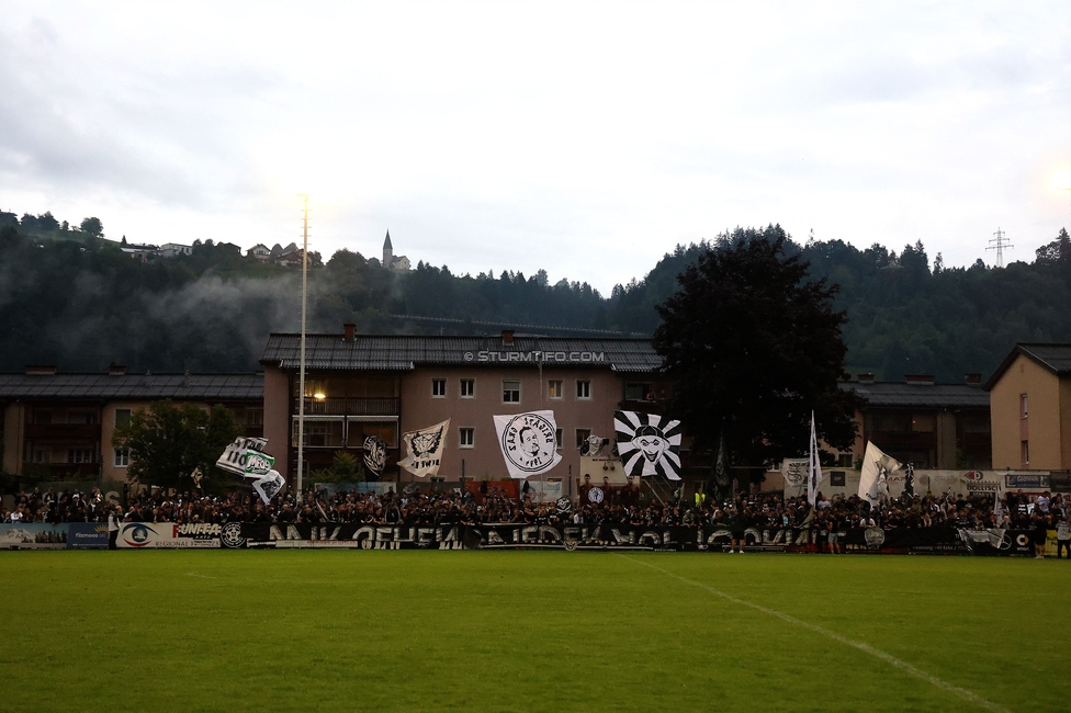 SK Bischofshofen - Sturm Graz
OEFB Cup 1. Runde, SK Bischofshofen - SK Sturm Graz, Sportplatz Bischofshofen, 25.07.2025. 

Foto zeigt Fans von Sturm
