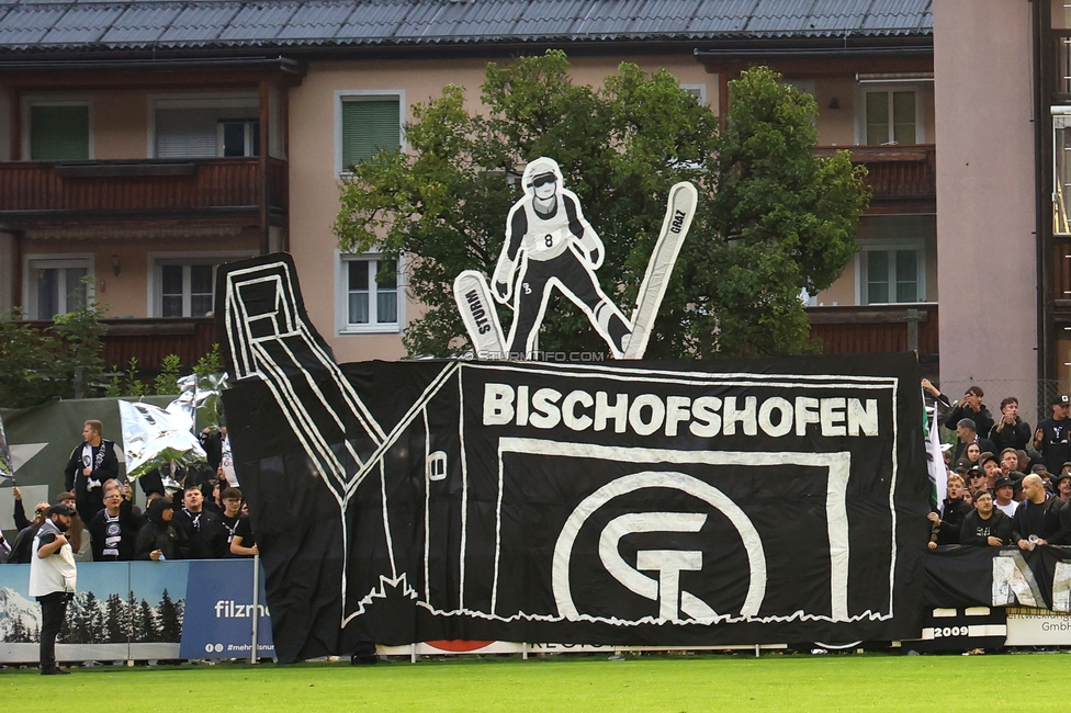 SK Bischofshofen - Sturm Graz
OEFB Cup 1. Runde, SK Bischofshofen - SK Sturm Graz, Sportplatz Bischofshofen, 25.07.2025. 

Foto zeigt Fans von Sturm
