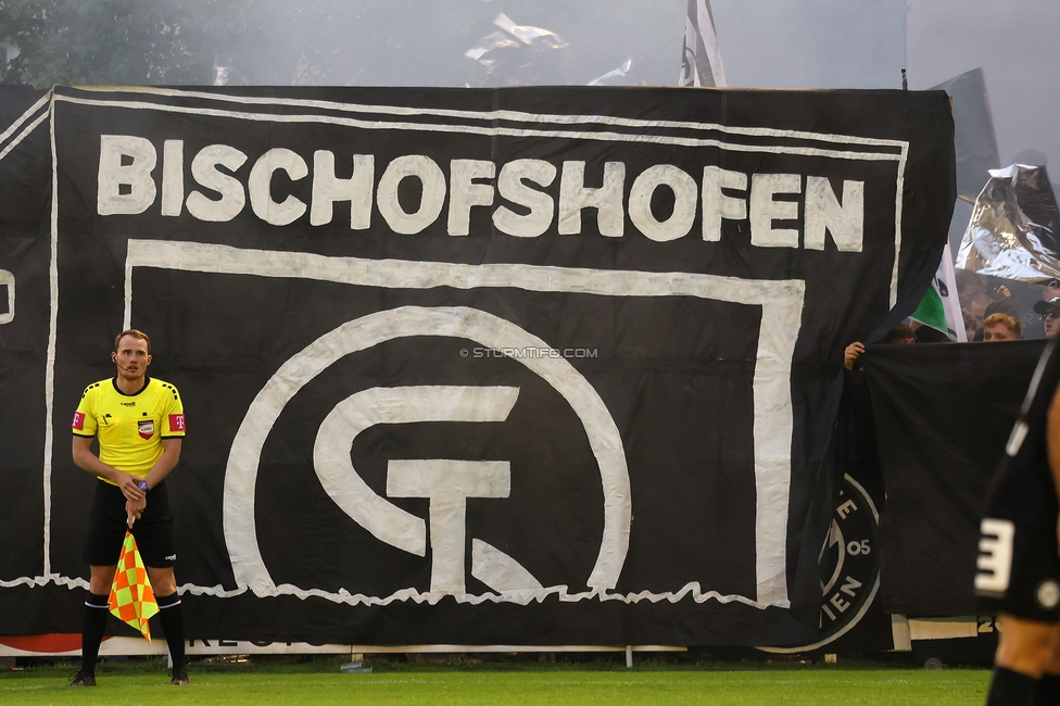 SK Bischofshofen - Sturm Graz
OEFB Cup 1. Runde, SK Bischofshofen - SK Sturm Graz, Sportplatz Bischofshofen, 25.07.2025. 

Foto zeigt Fans von Sturm
