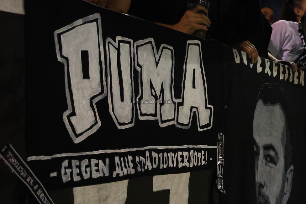 SK Bischofshofen - Sturm Graz
OEFB Cup 1. Runde, SK Bischofshofen - SK Sturm Graz, Sportplatz Bischofshofen, 25.07.2025. 

Foto zeigt Fans von Sturm
