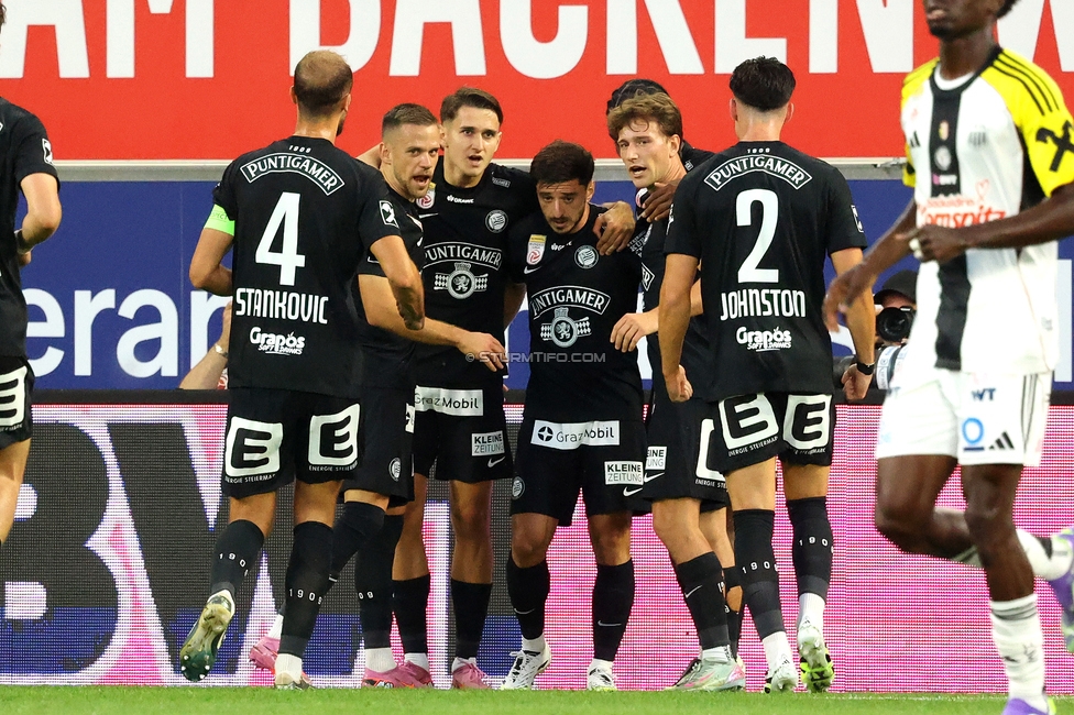 LASK - Sturm Graz
Oesterreichische Fussball Bundesliga, 1. Runde, Linzer ASK - SK Sturm Graz, Raiffeisen Arena Linz, 01.08.2025. 

Foto zeigt Otar Kiteishvili (Sturm)
