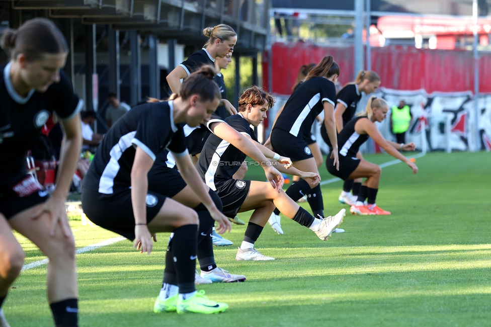 GAK - Sturm Graz Damen
SPORTLAND Niederoesterreich Frauen Cup, GAK 1902 - SK Sturm Graz, Sportzentrum Graz-Weinzoedl, 08.08.2025. 

Foto zeigt die Mannschaft der Sturm Damen
