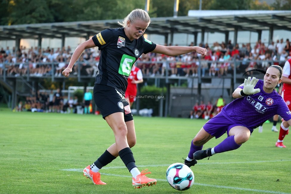 GAK - Sturm Graz Damen
SPORTLAND Niederoesterreich Frauen Cup, GAK 1902 - SK Sturm Graz, Sportzentrum Graz-Weinzoedl, 08.08.2025. 

Foto zeigt Sandra Jakobsen (Sturm Damen)
