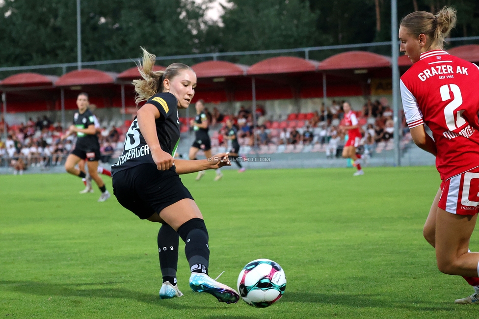 GAK - Sturm Graz Damen
SPORTLAND Niederoesterreich Frauen Cup, GAK 1902 - SK Sturm Graz, Sportzentrum Graz-Weinzoedl, 08.08.2025. 

Foto zeigt Anna Wirnsberger (Sturm Damen)
