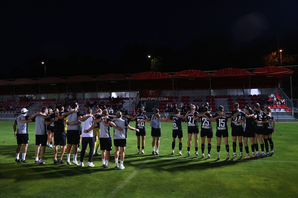 GAK - Sturm Graz Damen
SPORTLAND Niederoesterreich Frauen Cup, GAK 1902 - SK Sturm Graz, Sportzentrum Graz-Weinzoedl, 08.08.2025. 

Foto zeigt die Mannschaft der Sturm Damen
