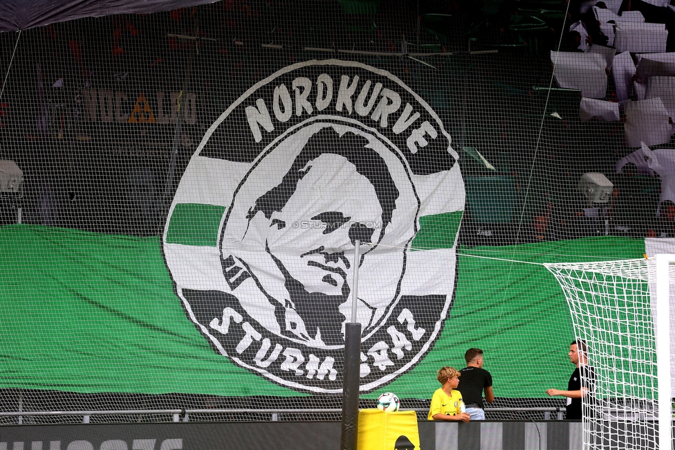 Sturm Graz - Rapid
Oesterreichische Fussball Bundesliga, 2. Runde, SK Sturm Graz - SK Rapid Wien, Stadion Liebenau Graz, 10.08.2025. 

Foto zeigt Fans von Sturm mit einer Choreografie
