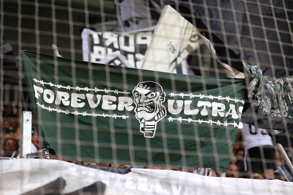 Sturm Graz - Rapid
Oesterreichische Fussball Bundesliga, 2. Runde, SK Sturm Graz - SK Rapid Wien, Stadion Liebenau Graz, 10.08.2025. 

Foto zeigt Fans von Sturm
Schlüsselwörter: sturmflut
