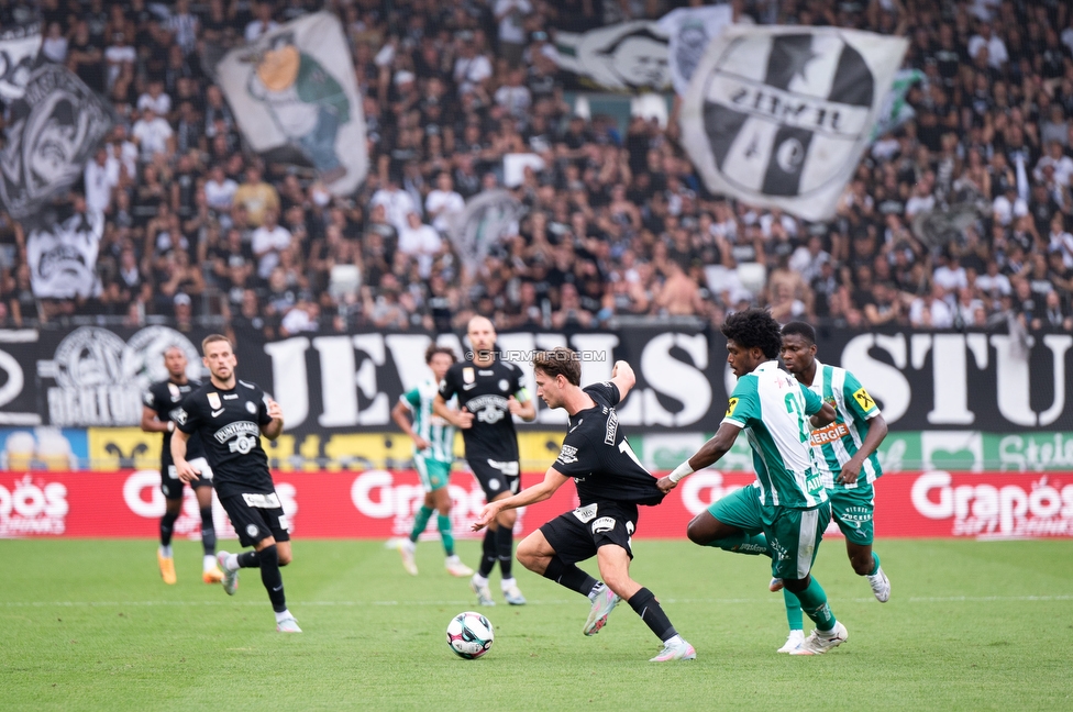 Sturm Graz - Rapid Wien
Oesterreichische Fussball Bundesliga, 2. Runde, SK Sturm Graz - SK Rapid Wien, Stadion Liebenau Graz, 10.08.2025. 

Foto zeigt William Boeving (Sturm)
