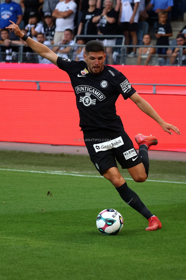 Sturm Graz - Rapid
Oesterreichische Fussball Bundesliga, 2. Runde, SK Sturm Graz - SK Rapid Wien, Stadion Liebenau Graz, 10.08.2025. 

Foto zeigt Emir Karic (Sturm)
