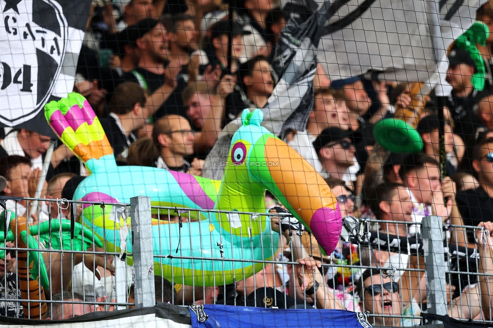 Ried - Sturm Graz
Oesterreichische Fussball Bundesliga, 3. Runde, SV Ried - SK Sturm Graz, Arena Ried, 16.08.2025. 

Foto zeigt Fans von Sturm mit einer Choreografie
