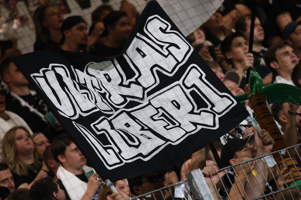 Ried - Sturm Graz
Oesterreichische Fussball Bundesliga, 3. Runde, SV Ried - SK Sturm Graz, Arena Ried, 16.08.2025. 

Foto zeigt Fans von Sturm
