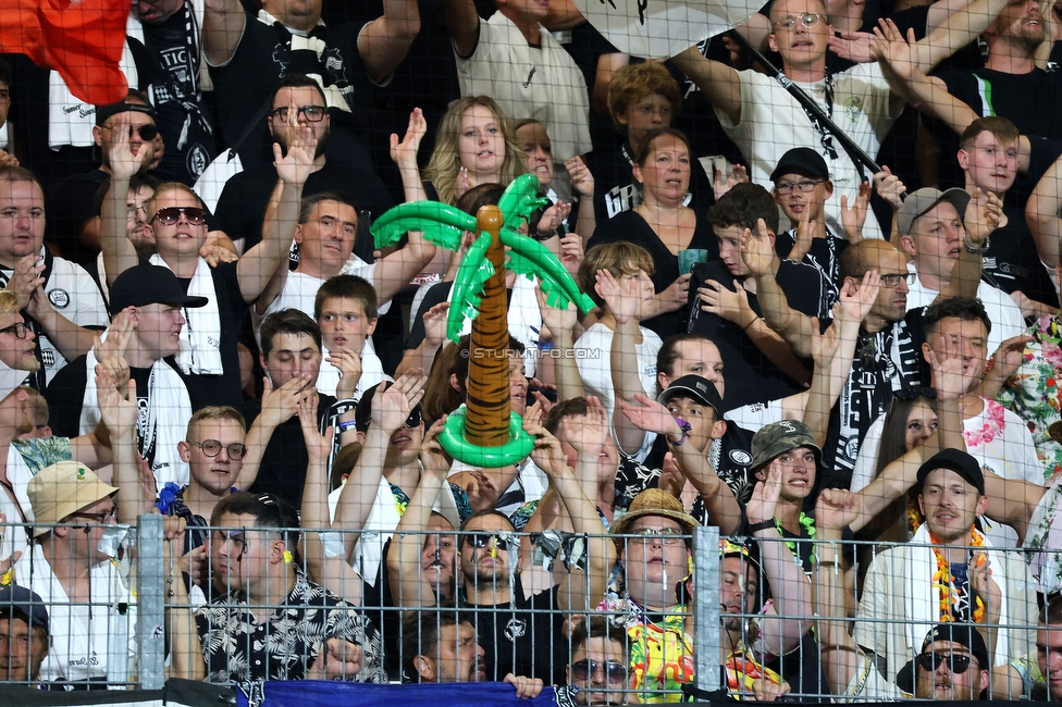 Ried - Sturm Graz
Oesterreichische Fussball Bundesliga, 3. Runde, SV Ried - SK Sturm Graz, Arena Ried, 16.08.2025. 

Foto zeigt Fans von Sturm
