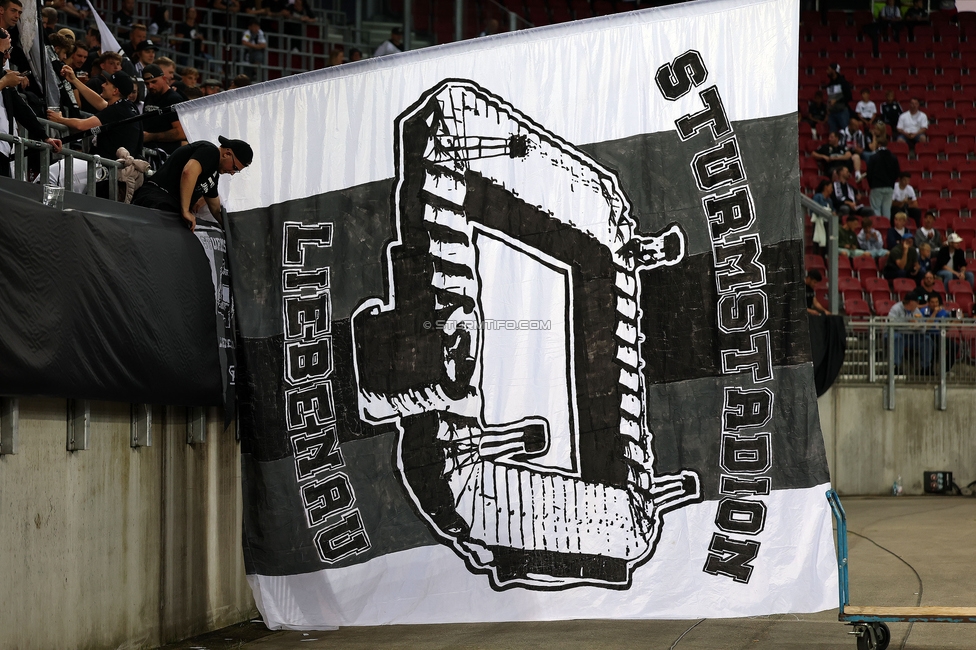 Sturm Graz - Bodo Glimt
UEFA Champions League Play-Offs, SK Sturm Graz - Bodo Glimt, Woerthersee Stadion Klagenfurt, 26.08.2025. 

Foto zeigt Fans von Sturm
