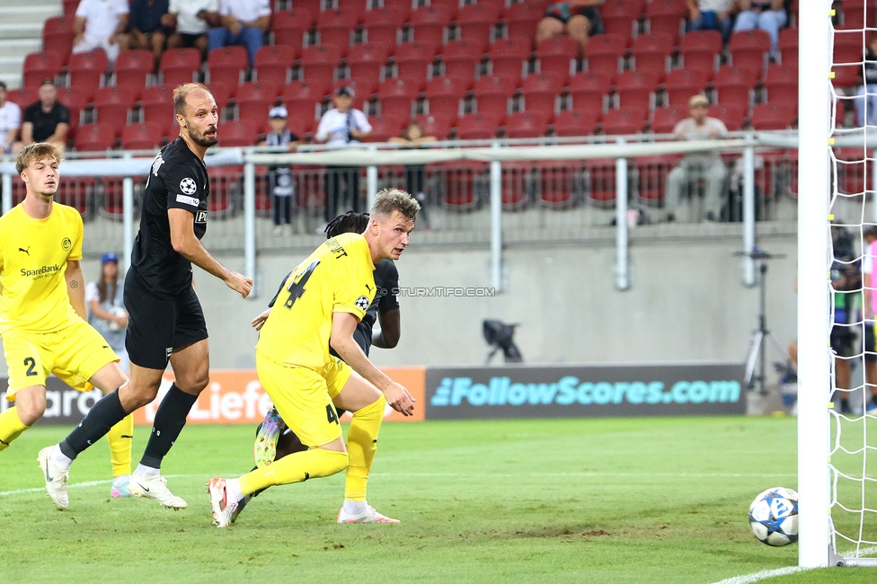Sturm Graz - Bodo Glimt
UEFA Champions League Play-Offs, SK Sturm Graz - Bodo Glimt, Woerthersee Stadion Klagenfurt, 26.08.2025. 

Foto zeigt Jon Gorenc-Stankovic (Sturm)
