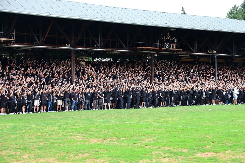 GAK - Sturm Graz
Oesterreichische Fussball Bundesliga, 5. Runde, Grazer AK - SK Sturm Graz, Stadion Liebenau Graz, 30.08.2025. 

Foto zeigt Fans von Sturm in der Gruabn
