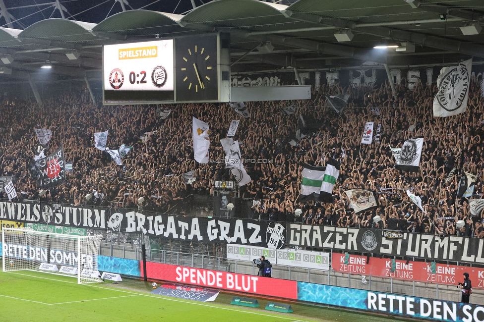 GAK - Sturm Graz
Oesterreichische Fussball Bundesliga, 5. Runde, Grazer AK - SK Sturm Graz, Stadion Liebenau Graz, 30.08.2025. 

Foto zeigt Fans von Sturm
