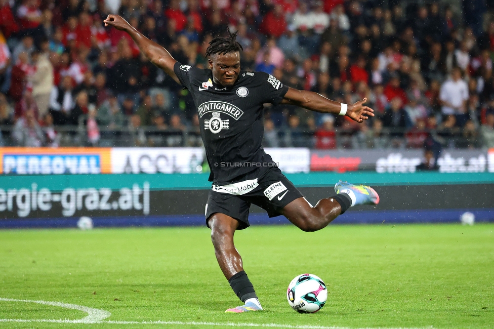 GAK - Sturm Graz
Oesterreichische Fussball Bundesliga, 2. Runde, GAK - SK Sturm Graz, Stadion Liebenau Graz, 30.08.2025. 

Foto zeigt Seedy Jatta (Sturm)
