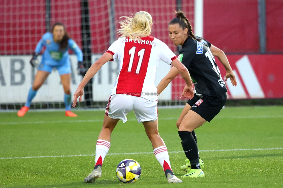 Ajax Frouwen - Sturm Damen
UEFA Women's Europa Cup, 1. Runde, Ajax Amsterdam - SK Sturm Graz Damen, Sportpark De Toekomst Amsterdam, 11.09.2025.

Foto zeigt Stefanie Grossgasteiger (Sturm Damen)
