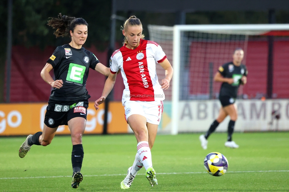 Ajax Frouwen - Sturm Damen
UEFA Women's Europa Cup, 1. Runde, Ajax Amsterdam - SK Sturm Graz Damen, Sportpark De Toekomst Amsterdam, 11.09.2025.

Foto zeigt Zala Kustrin (Sturm Damen)
