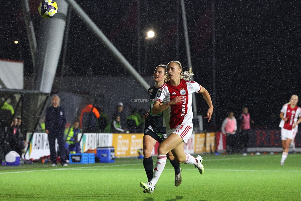 Ajax Frouwen - Sturm Damen
UEFA Women's Europa Cup, 1. Runde, Ajax Amsterdam - SK Sturm Graz Damen, Sportpark De Toekomst Amsterdam, 11.09.2025.

Foto zeigt Zala Kustrin (Sturm Damen)
