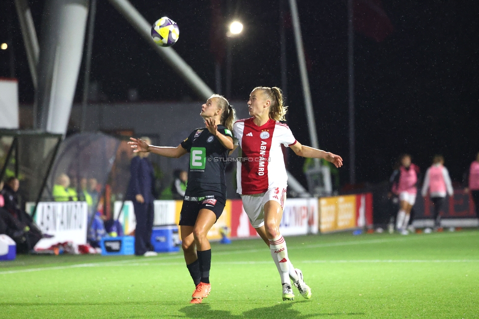 Ajax Frouwen - Sturm Damen
UEFA Women's Europa Cup, 1. Runde, Ajax Amsterdam - SK Sturm Graz Damen, Sportpark De Toekomst Amsterdam, 11.09.2025.

Foto zeigt Sandra Jakobsen (Sturm Damen)
