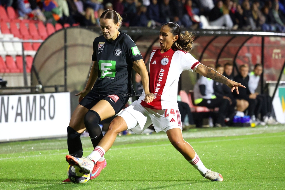 Ajax Frouwen - Sturm Damen
UEFA Women's Europa Cup, 1. Runde, Ajax Amsterdam - SK Sturm Graz Damen, Sportpark De Toekomst Amsterdam, 11.09.2025.

Foto zeigt Linda Popofsits (Sturm Damen)
