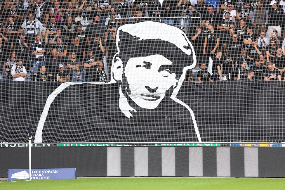 Sturm Graz - Austria Wien
Oesterreichische Fussball Bundesliga, 6. Runde, SK Sturm Graz - FK Austria Wien, Stadion Liebenau Graz, 14.09.2025. 

Foto zeigt Fans von Sturm mit einer Choreografie
